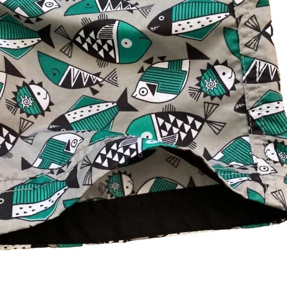 UV Skinz Geometric Print Fish UPF 50+  Swim Trunks Boys size 3T - Picture 5 of 8